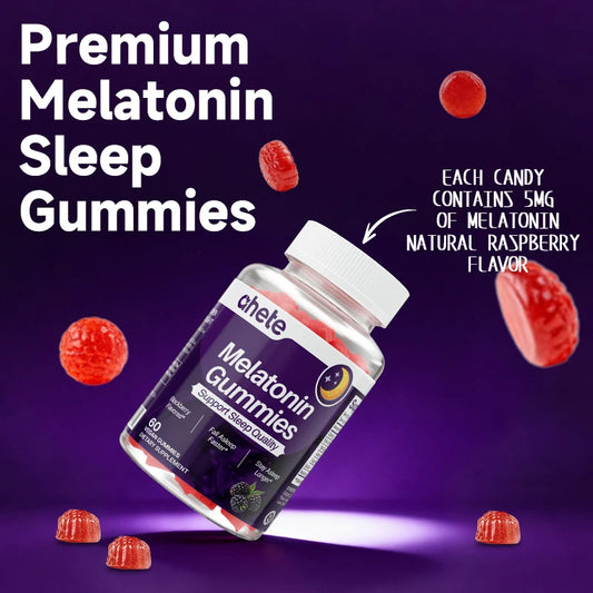 Ahete Melatonin Gummies - Vitamins & Minerals, Melatonin 5mg To Support Good Sleep And Physical And Mental Health.