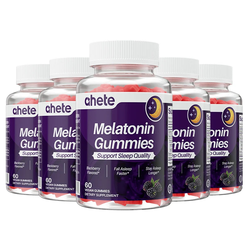 Ahete Melatonin Gummies - Vitamins & Minerals, Melatonin 5mg To Support Good Sleep And Physical And Mental Health.